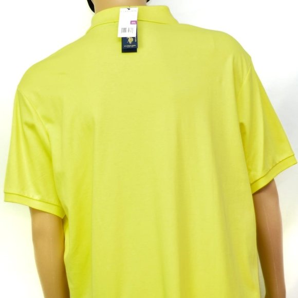 BRAND NEW!!! USPA MEN'S CASUAL YELLOW POLO SHIRT - Picture 4 of 4